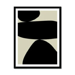 Balancing Stones Print No 2 | Abstract Wall Art - Framed