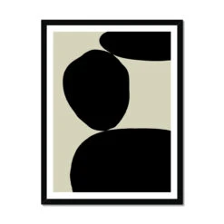 Balancing Stones No 3 Print | Abstract Solid Shape Art - Framed