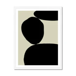 Balancing Stones No 3 Print | Abstract Solid Shape Art - Framed -Beach House Art Balancing Stones No 3 Scandi Monochrome Art Print Framed Wall Art Beach House Art 1650733132