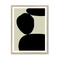 Balancing Stones No 3 Print | Abstract Solid Shape Art - Framed -Beach House Art Balancing Stones No 3 Scandi Monochrome Art Print Framed Wall Art Beach House Art 1650733135