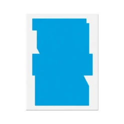 Bauhaus Blue Print | Abstract Blue Art - Unframed