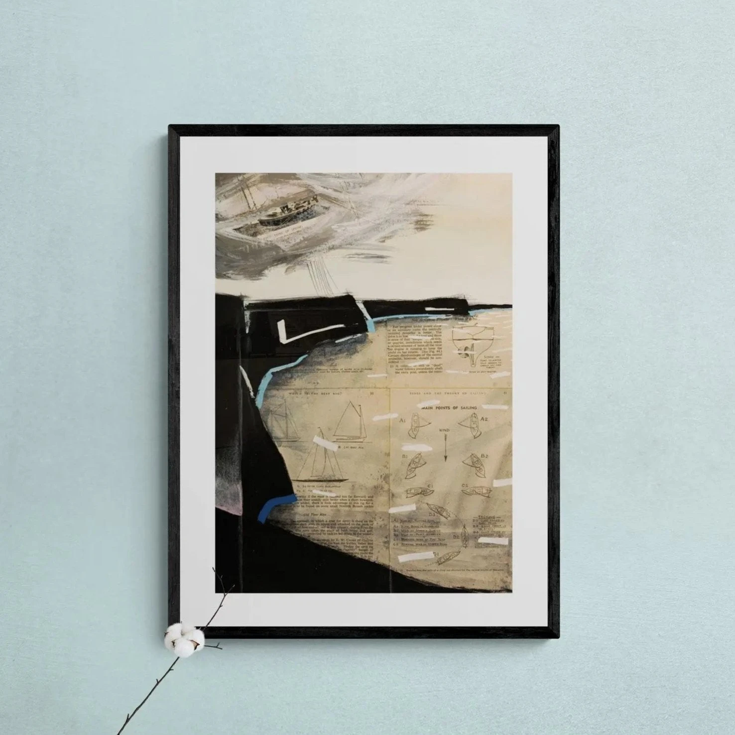 Bay of Yachts Sea Print | Modern Coastal Art - Unframed Bay Of Yachts Sea Print | Modern Coastal Art - Unframed -Beach House Art Bay of Yachts Unframed Print Wall Art Beach House Art 1650734725