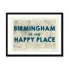Birmingham Is My Happy Place Quote On Vintage Map Print Of Birmingham - Framed 1 Birmingham Is My Happy Place Quote On Vintage Map Print Of Birmingham - Framed -Beach House Art Birmingham is my Happy Place Vintage Map Art Birmingham Framed Print Fine art Beach House Art 1670083633