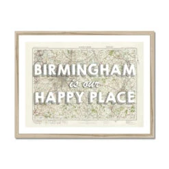 Birmingham Is Our Happy Place Quote On Vintage Map Print Of Birmingham - Framed -Beach House Art Birmingham is our Happy Place Vintage Map Art Birmingham Framed Print Fine art Beach House Art 1670070710