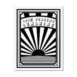 Black 100% Sunshine Retro Graphic Wall Art Print - Framed 5 Black 100% Sunshine Retro Graphic Wall Art Print - Framed -Beach House Art Black 100 Sunshine Framed Print Wall Art Beach House Art 1650732611