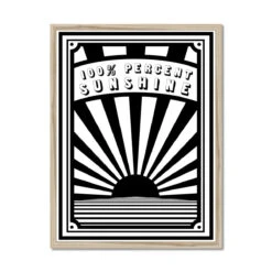Black 100% Sunshine Retro Graphic Wall Art Print - Framed 6 Black 100% Sunshine Retro Graphic Wall Art Print - Framed -Beach House Art Black 100 Sunshine Framed Print Wall Art Beach House Art 1650732615
