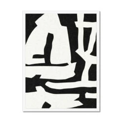 Black Abstract Coast No 1 (Abstract Wall Art Print) - Framed -Beach House Art Black Abstract Coast No 1 Framed Print Wall Art Beach House Art 1650732517