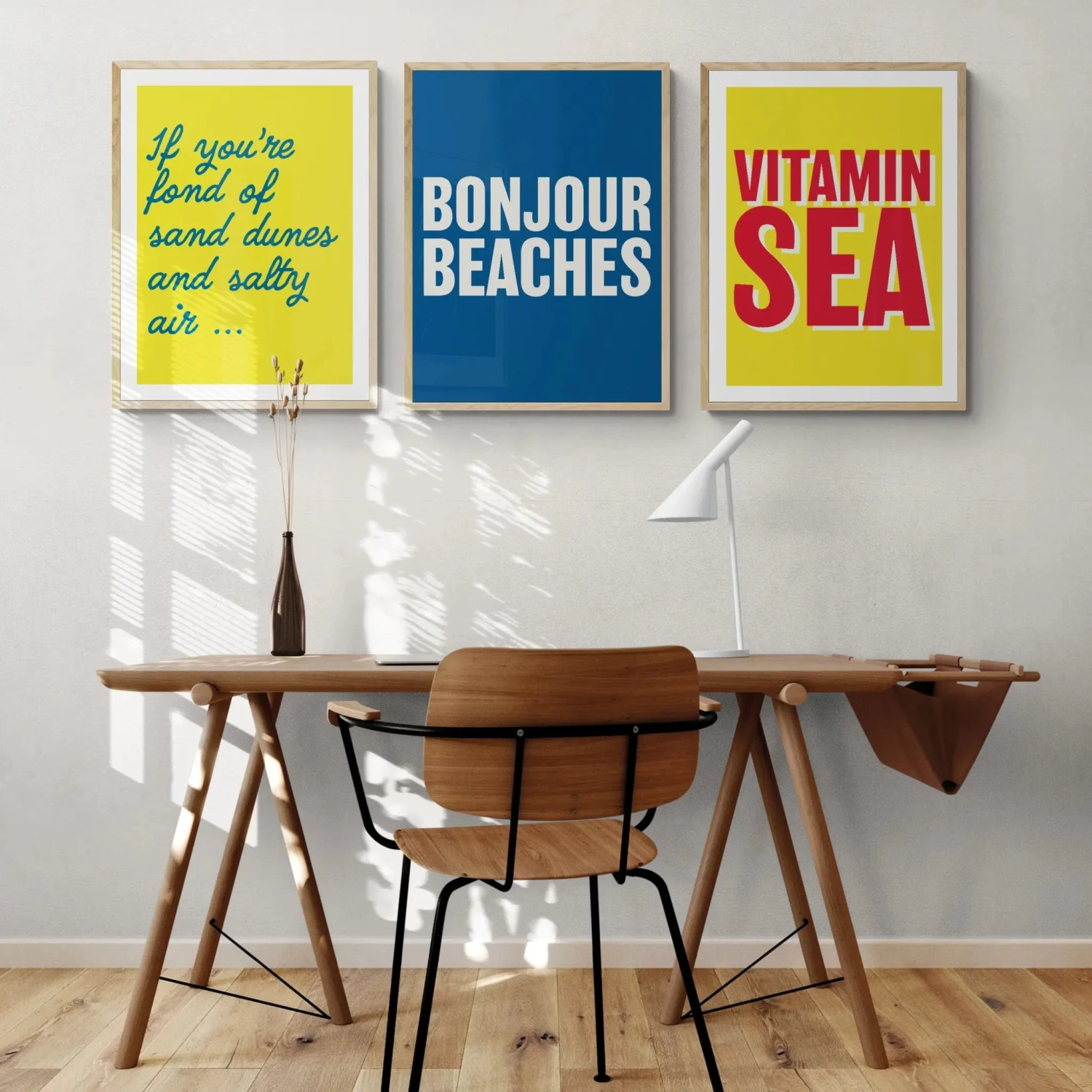 Bonjour Beaches (French Navy) Typography Art Print - Unframed Bonjour Beaches (French Navy) Typography Art Print - Unframed -Beach House Art Bonjour Beaches French Navy Unframed Wall Art Beach House Art 1650731573