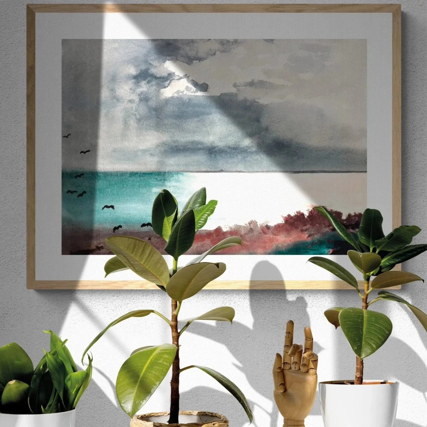 Breaking Storm (Homer) Vintage Sea Painting - Unframed Breaking Storm (Homer) Vintage Sea Painting - Unframed -Beach House Art Breaking Storm Homer Unframed Print Wall Art Beach House Art 1650734074