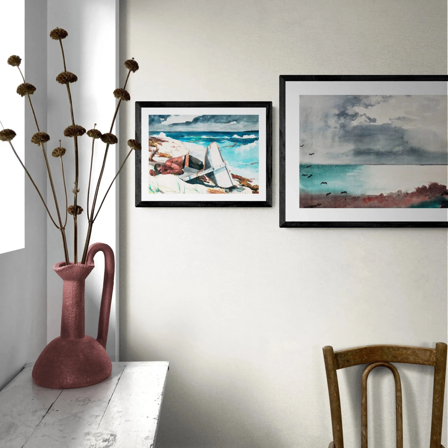 Breaking Storm (Homer) Vintage Sea Painting - Unframed Breaking Storm (Homer) Vintage Sea Painting - Unframed -Beach House Art Breaking Storm Homer Unframed Print Wall Art Beach House Art 1650734084 scaled