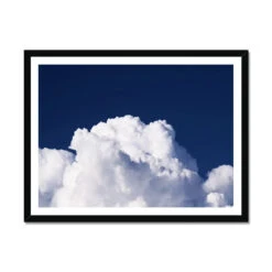 Bright White Cloud Photography Print - Framed