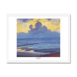 By The Sea (Mondrian) - Framed -Beach House Art By the Sea Mondrian Framed Print Wall Art Beach House Art 1650737132