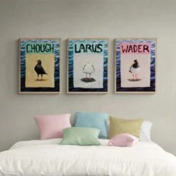 Chough (Sea-Bird Print) Modern Coastal Art - Unframed 4 Chough (Sea-Bird Print) Modern Coastal Art - Unframed -Beach House Art Chough A Coastal Sea Bird Unframed Fine Art Print Wall Art Beach House Art 1650734918