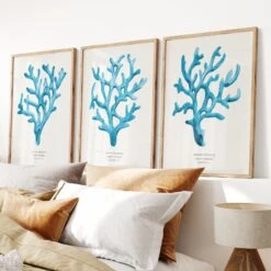 Coral Wall Art | Sea Blue Coral Painting | Specimen 2 - Unframed 5 Coral Wall Art | Sea Blue Coral Painting | Specimen 2 - Unframed -Beach House Art CoralS1 2 3 87349b1d 91ef 4710 9002 9d79cd3208ec