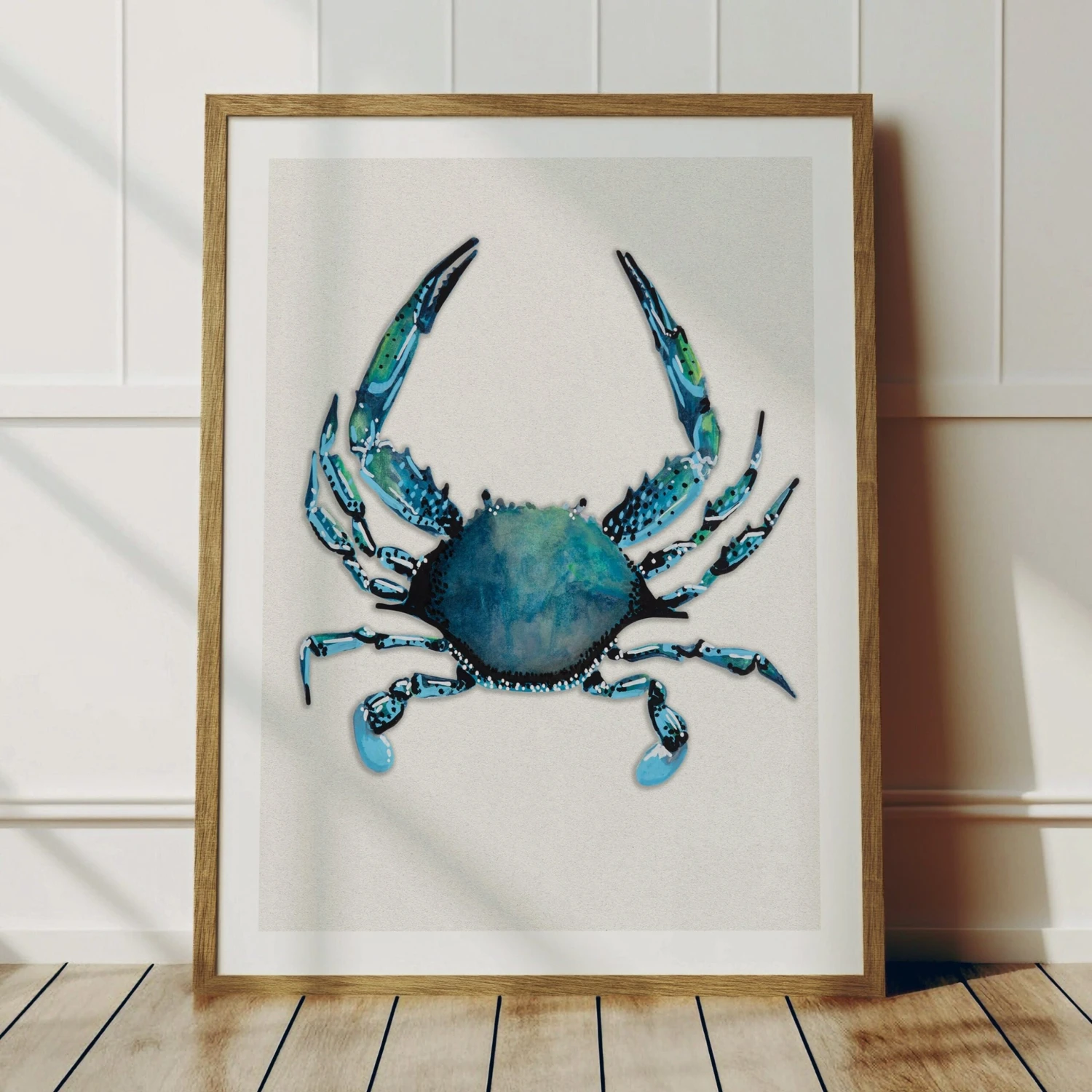 Crab Painting | Kitchen Art | Crab Print - Unframed Crab Painting | Kitchen Art | Crab Print - Unframed -Beach House Art CrabPaintingframed scaled