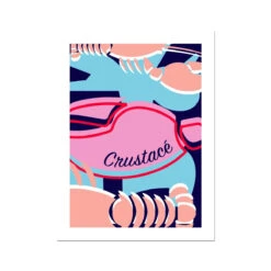 Crustace | Lobster Art Print | Coastal Fish Wall Decor | Ocean-Inspired Artwork - Unframed Print