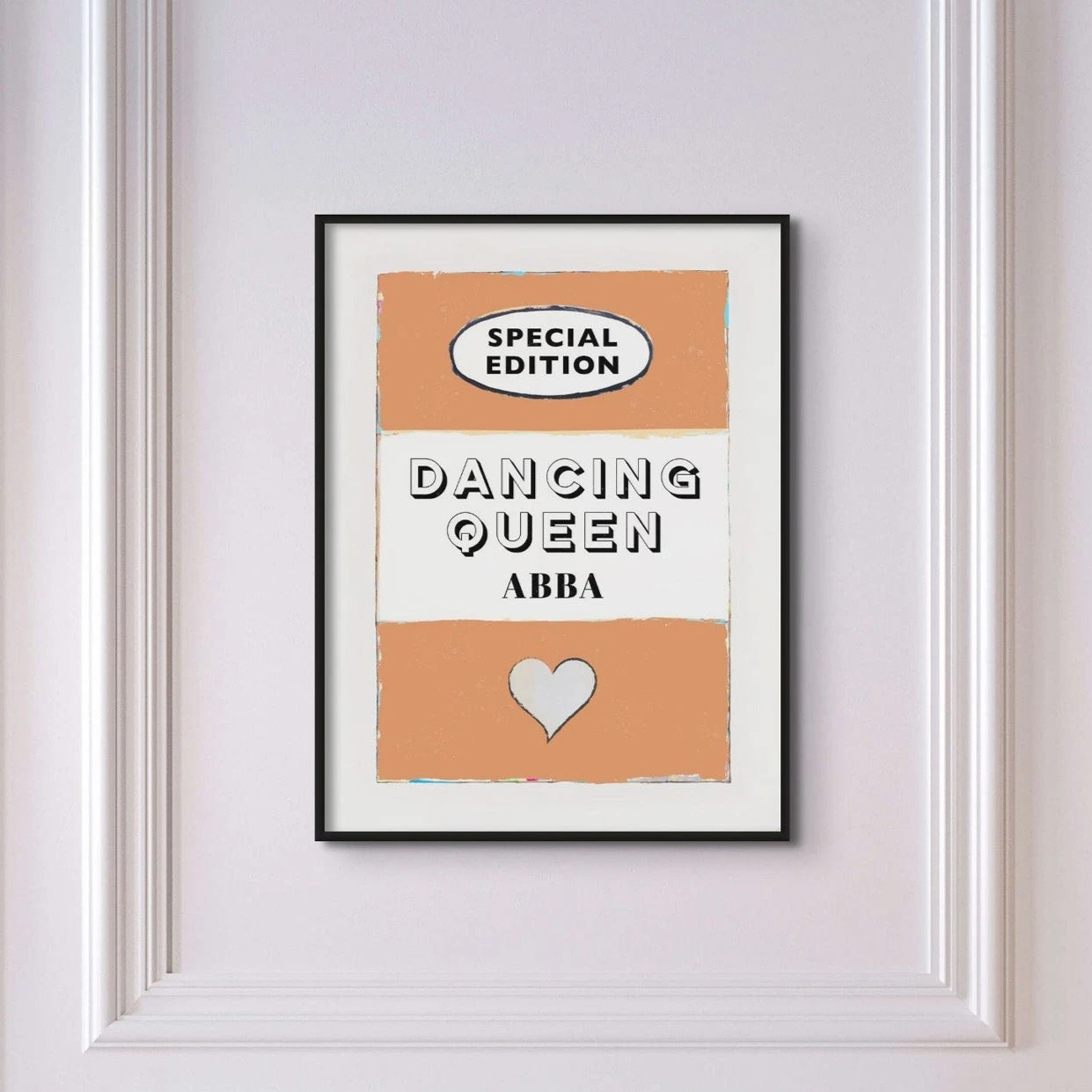 Dancing Queen Song Lyric on Vintage Style Book Cover Print - Unframed Dancing Queen Song Lyric On Vintage Style Book Cover Print - Unframed -Beach House Art DQorangeSQ