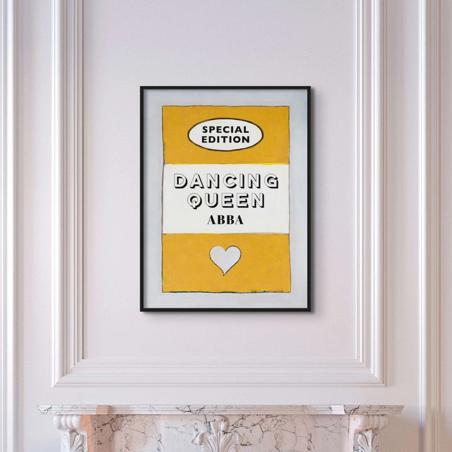 Dancing Queen (Yellow) Lyric Book Cover Print - Unframed Dancing Queen (Yellow) Lyric Book Cover Print - Unframed -Beach House Art DQyellowSQ