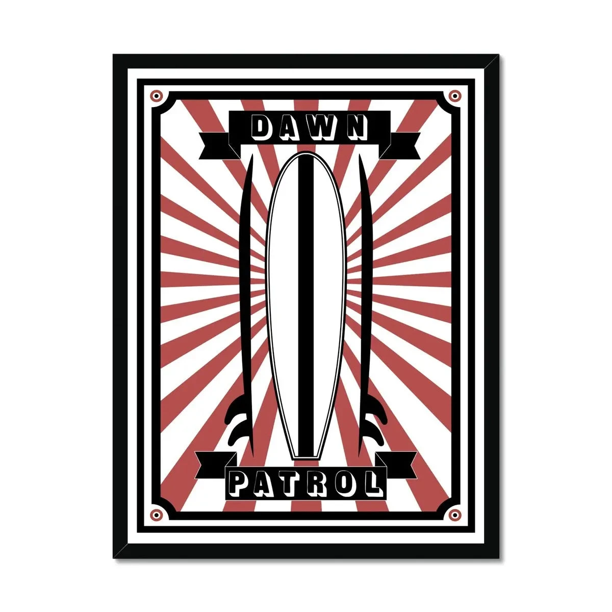Dawn Patrol (Graphic Wall Art) - Framed Dawn Patrol (Graphic Wall Art) - Framed -Beach House Art Dawn Patrol Framed Wall Art Beach House Art 1650732930