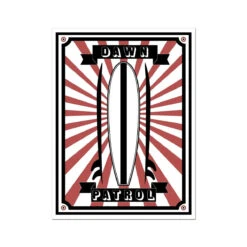 Dawn Patrol Retro Graphic Wall Art - Unframed
