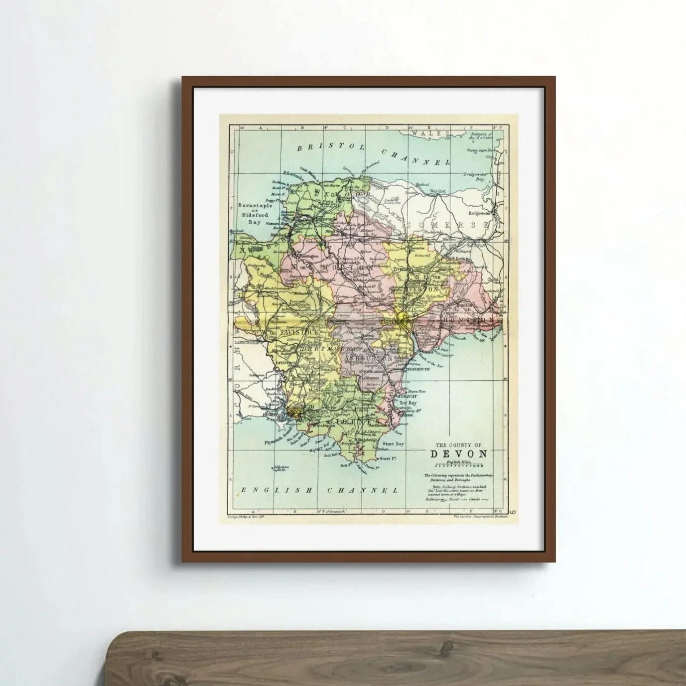 Devon Vintage Map Print - Framed Devon Map Print - Framed Devon Vintage Map Print - Framed Devon Map Print - Framed -Beach House Art Devon Vintage Map Devon Map Framed Home Garden Decor Artwork Posters Prints Visual Artwork Beach House Art 1658602766