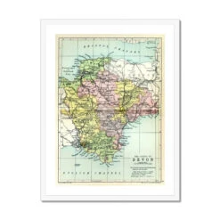Devon Vintage Map Print - Framed Devon Map Print - Framed 4 Devon Vintage Map Print - Framed Devon Map Print - Framed -Beach House Art Devon Vintage Map Devon Map Framed Print Fine art Beach House Art 1658599262