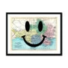 Dorset Makes Me Happy (Dorset Map) Vintage Map Art - Framed -Beach House Art Dorset Makes Me Happy Dorset Map Framed Wall art Beach House Art 1650738375