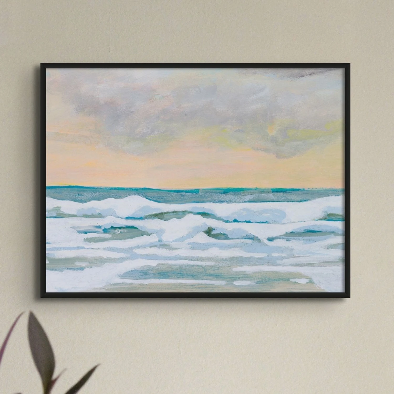 Dusk on Sea Painting | Beach Painting - Framed Dusk On Sea Painting | Beach Painting - Framed -Beach House Art DuskSeaSQ 386ebf49 76e3 4aa6 860f 1140215b5f08