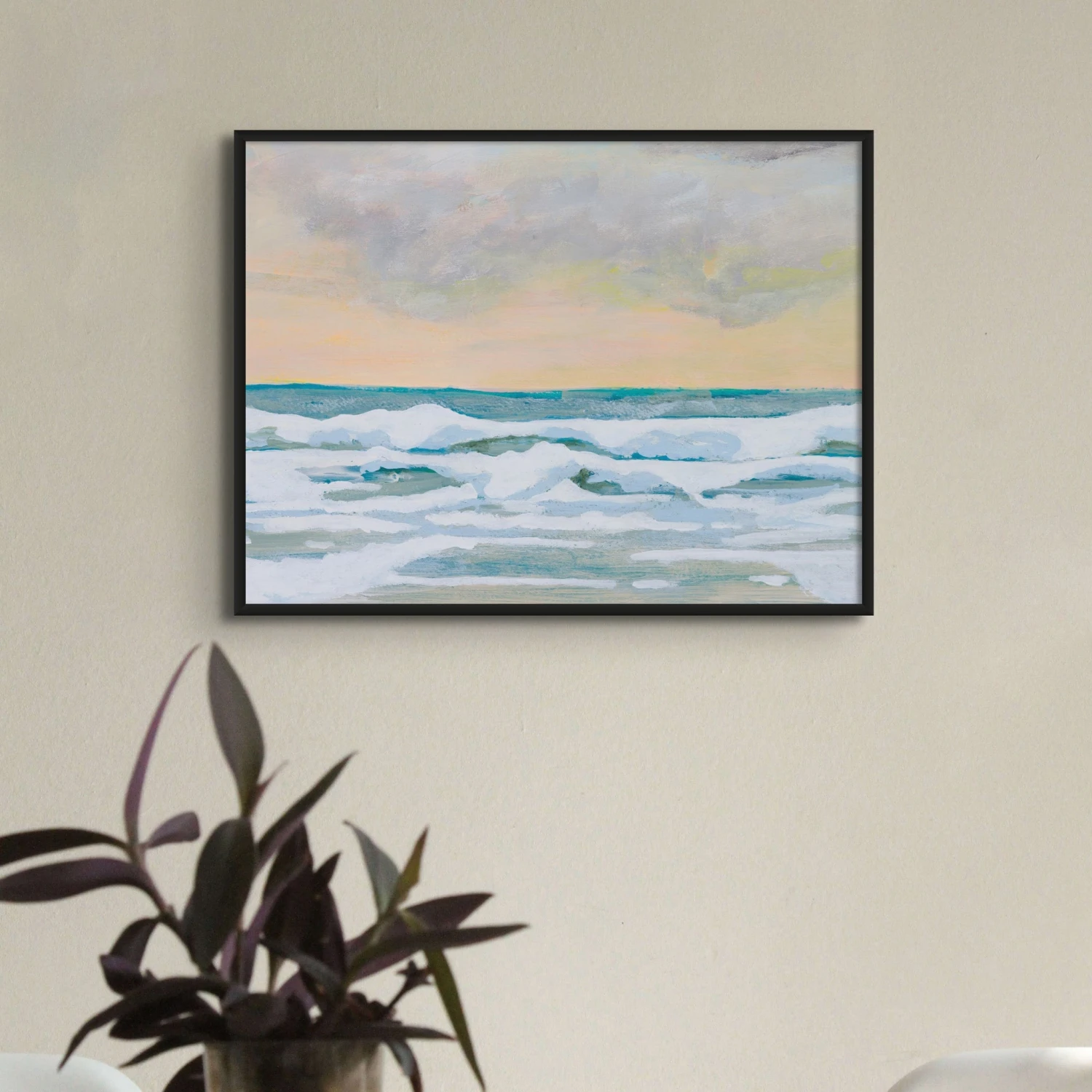 Dusk on Sea Painting | Beach Painting - Framed Canvas Dusk On Sea Painting | Beach Painting - Framed Canvas -Beach House Art DuskSeaSQ 7bdabe00 129a 4e9d 800d 1f69b1888c7a