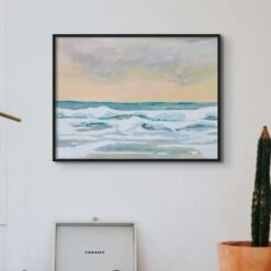 Dusk On Sea Painting | Beach Painting - Framed Canvas 4 Dusk On Sea Painting | Beach Painting - Framed Canvas -Beach House Art DuskSea 5ffbb58f 2a38 4f81 9208 5e6c94a4400d
