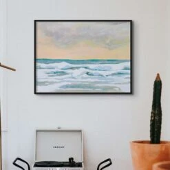 Dusk On Sea Painting | Beach Painting - Framed 4 Dusk On Sea Painting | Beach Painting - Framed -Beach House Art DuskSea 6c99b0ad 673a 4545 a31b db8794a4a102