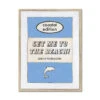 Get Me To The Beach Quote On Vintage Book Cover - Framed