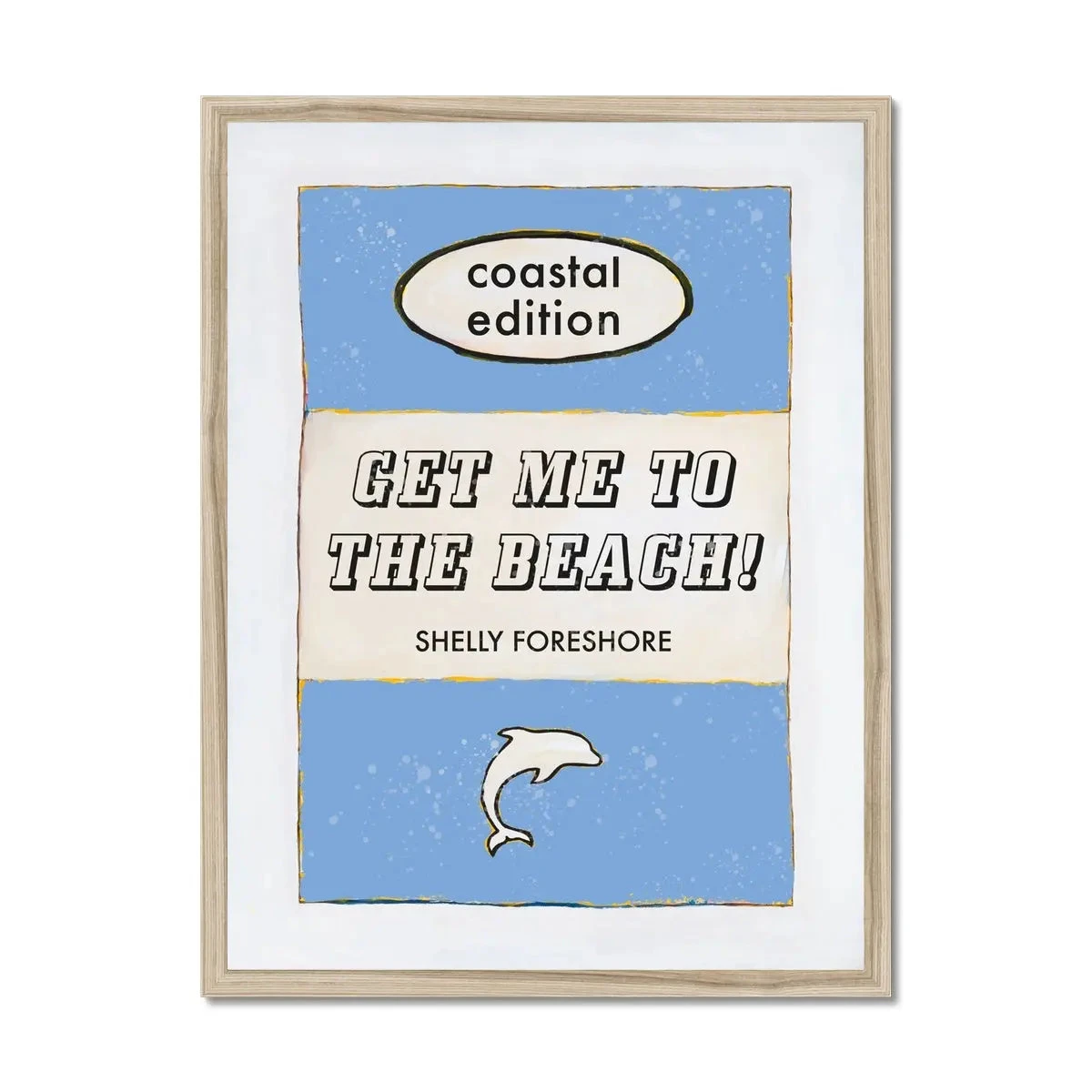 Get Me To The Beach Quote On Vintage Book Cover - Framed -Beach House Art Get Me To The Beach Vintage Book Art Framed Home Garden Decor Artwork Posters Prints Visual Artwork Beach House Art 1658929344