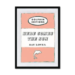Here Comes The Sun Quote Print On Vintage Style Book Cover In Peach - Framed 4 Here Comes The Sun Quote Print On Vintage Style Book Cover In Peach - Framed -Beach House Art Here Comes the Sun Peach Vintage Book Cover Art Print Framed Print Fine art Beach House Art 1678646032