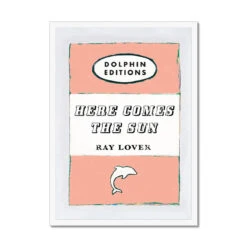 Here Comes The Sun Quote Print On Vintage Style Book Cover In Peach - Framed 5 Here Comes The Sun Quote Print On Vintage Style Book Cover In Peach - Framed -Beach House Art Here Comes the Sun Peach Vintage Book Cover Art Print Framed Print Fine art Beach House Art 1678646035