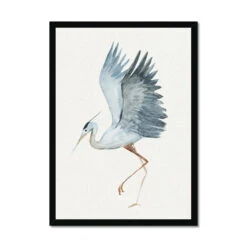 Heron Dancing Print | Vintage Bird Art - Framed -Beach House Art Heron Dancing Print Vintage Bird Art Framed Home Garden Decor Artwork Posters Prints Visual Artwork Beach House Art 1678296884