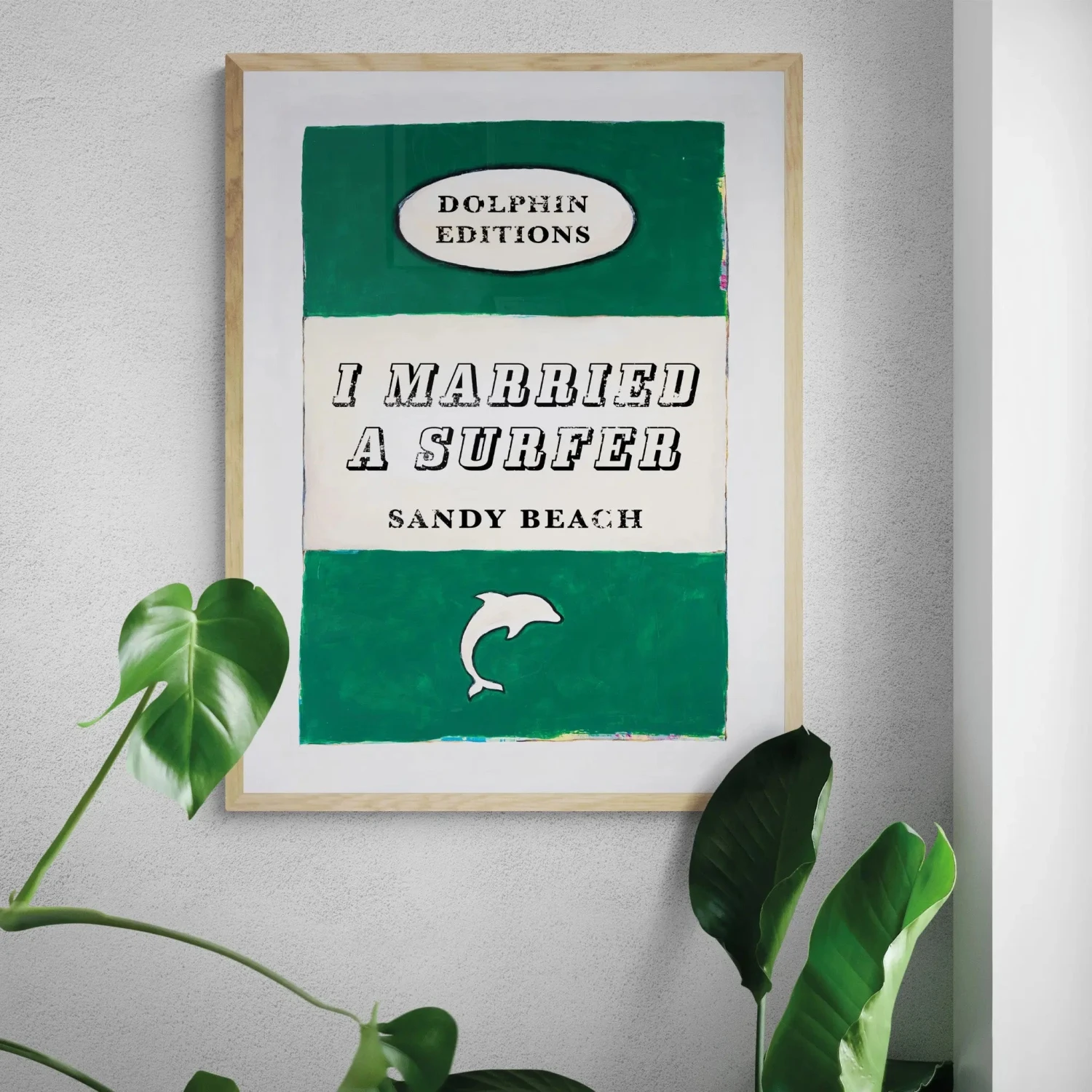 I Married A Surfer Quote on Vintage Book Print - Unframed I Married A Surfer Quote On Vintage Book Print - Unframed -Beach House Art I Married A Surfer Unframed Print Wall Art Beach House Art 1650734455