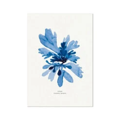 Indigo Seaweed Print |Dulse No.1 Seaweed Painting - Unframed