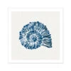 Indigo Spiral Shell Art Print | Watercolour Shell Art - Unframed