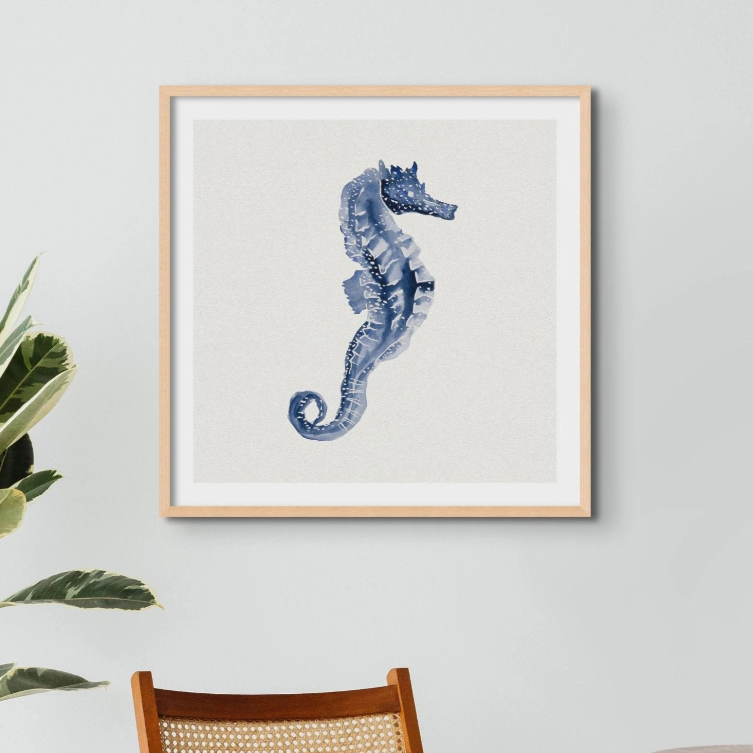 Indigo Dot Watercolour Seahorse Painting | Seahorse Art Print - Unframed Indigo Dot Watercolour Seahorse Painting | Seahorse Art Print - Unframed -Beach House Art Indigodotseahorse
