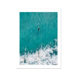 Jade Surfer Photography Print | Aerial Beach Photography - Unframed