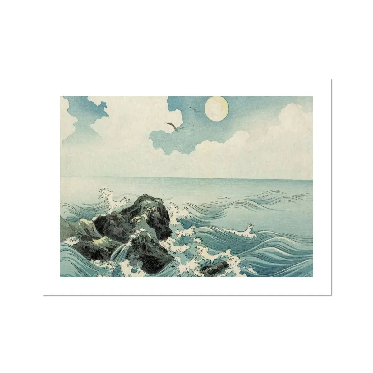 Japanese Woodblock Wave No 2: Vintage Japanese Wave Print - Unframed Japanese Woodblock Wave No 2: Vintage Japanese Wave Print - Unframed -Beach House Art Japanese Woodblock Wave No 2 Unframed Print Wall Art Beach House Art 1650735812