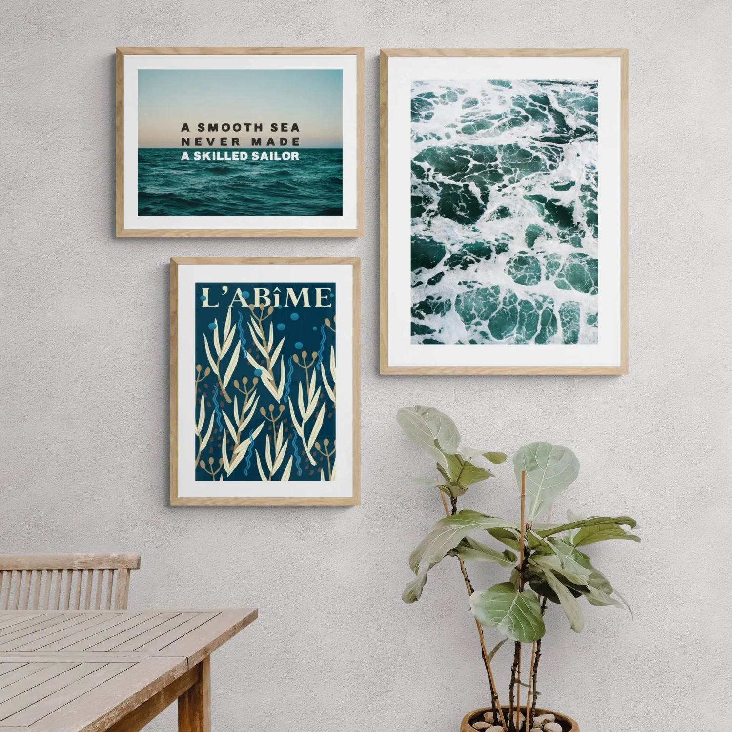 L'Abime: Abstract Ocean Depths Print | Graphic Wall Art | Coastal-Inspired Decor - Framed L'Abime: Abstract Ocean Depths Print | Graphic Wall Art | Coastal-Inspired Decor - Framed -Beach House Art L Abime Framed Print Wall Art Beach House Art 1650734901