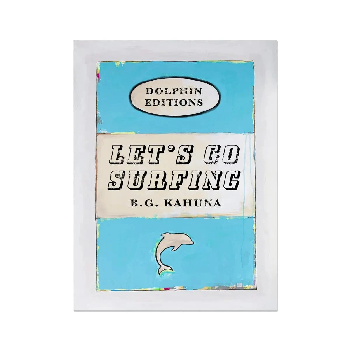 Let's Go Surfing (Vintage Book Art) - Unframed Let's Go Surfing (Vintage Book Art) - Unframed -Beach House Art Let s Go Surfing Unframed Print Wall Art Beach House Art 1650736654