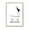 Make A Splash (White) Bathroom Word Art Print - Framed -Beach House Art Make a Splash White Bathroom Word Art Print Framed Print Fine art Beach House Art 1674063398