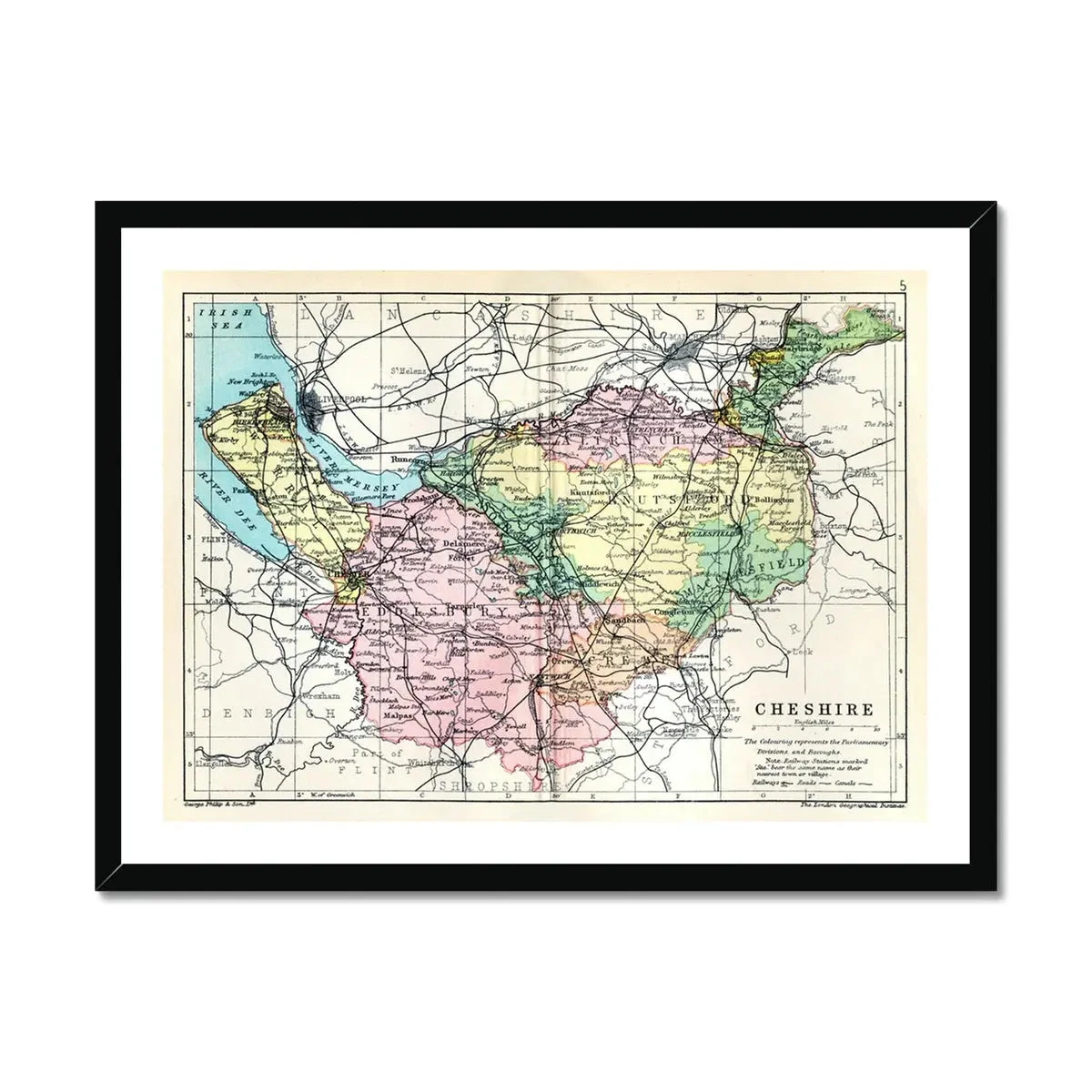 Map Print of Cheshire | Vintage Map of Cheshire Print - Framed Map Print Of Cheshire | Vintage Map Of Cheshire Print - Framed -Beach House Art Map of Cheshire Print Vintage Map of Cheshire Print Framed Print Fine art Beach House Art 1671106044