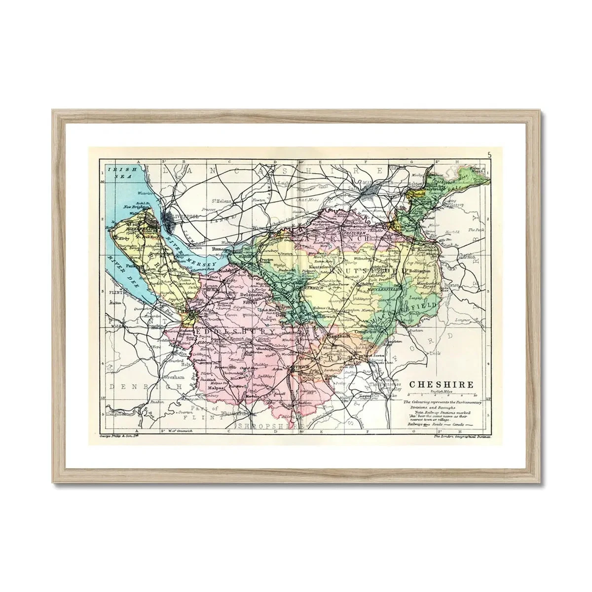 Map Print of Cheshire | Vintage Map of Cheshire Print - Framed Map Print Of Cheshire | Vintage Map Of Cheshire Print - Framed -Beach House Art Map of Cheshire Print Vintage Map of Cheshire Print Framed Print Fine art Beach House Art 1671106053