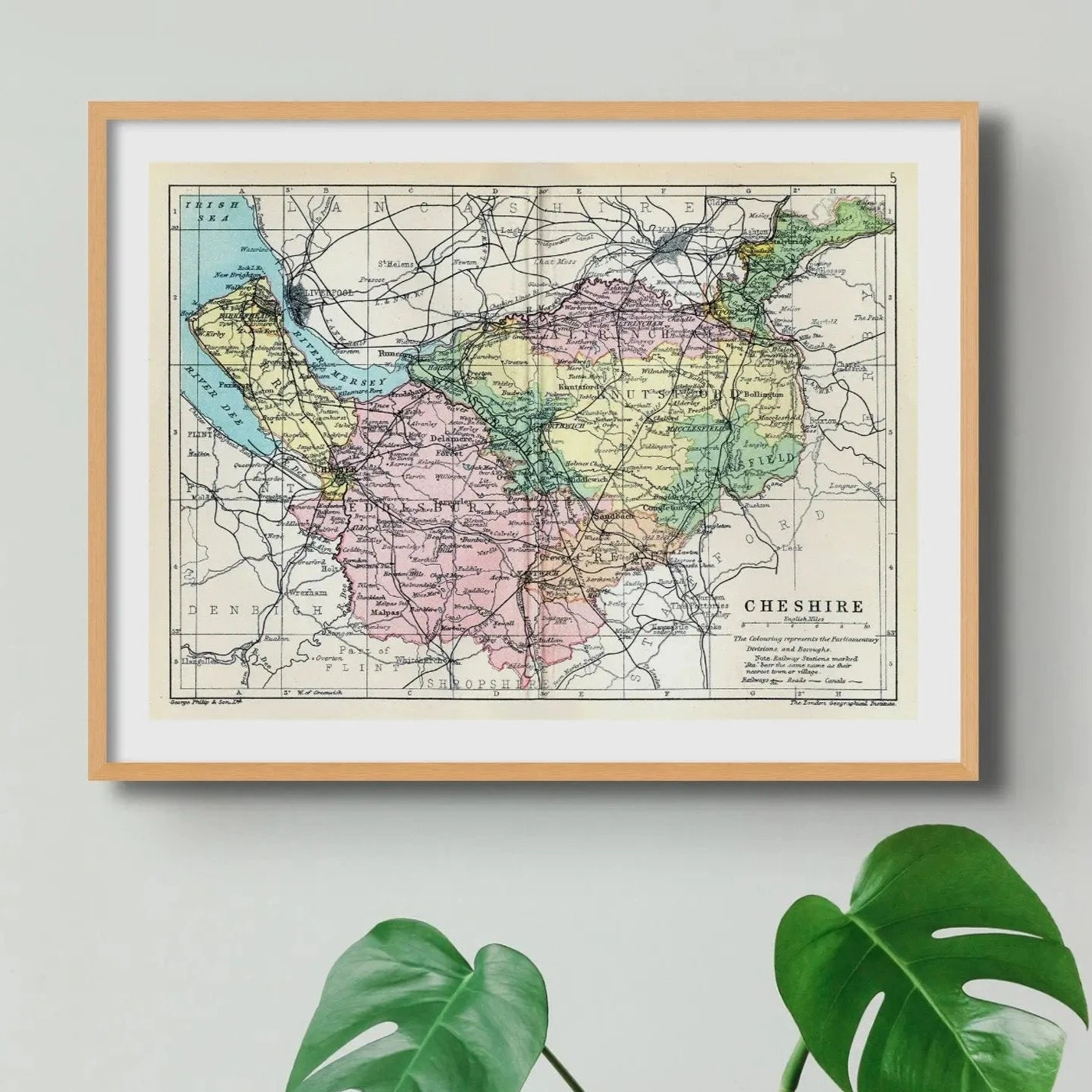 Map Print of Cheshire | Vintage Map of Cheshire Print - Framed Map Print Of Cheshire | Vintage Map Of Cheshire Print - Framed -Beach House Art Map of Cheshire Print Vintage Map of Cheshire Print Framed Print Home Garden Decor Artwork Posters Prints Visual Artwork Beach House Art 1671191106