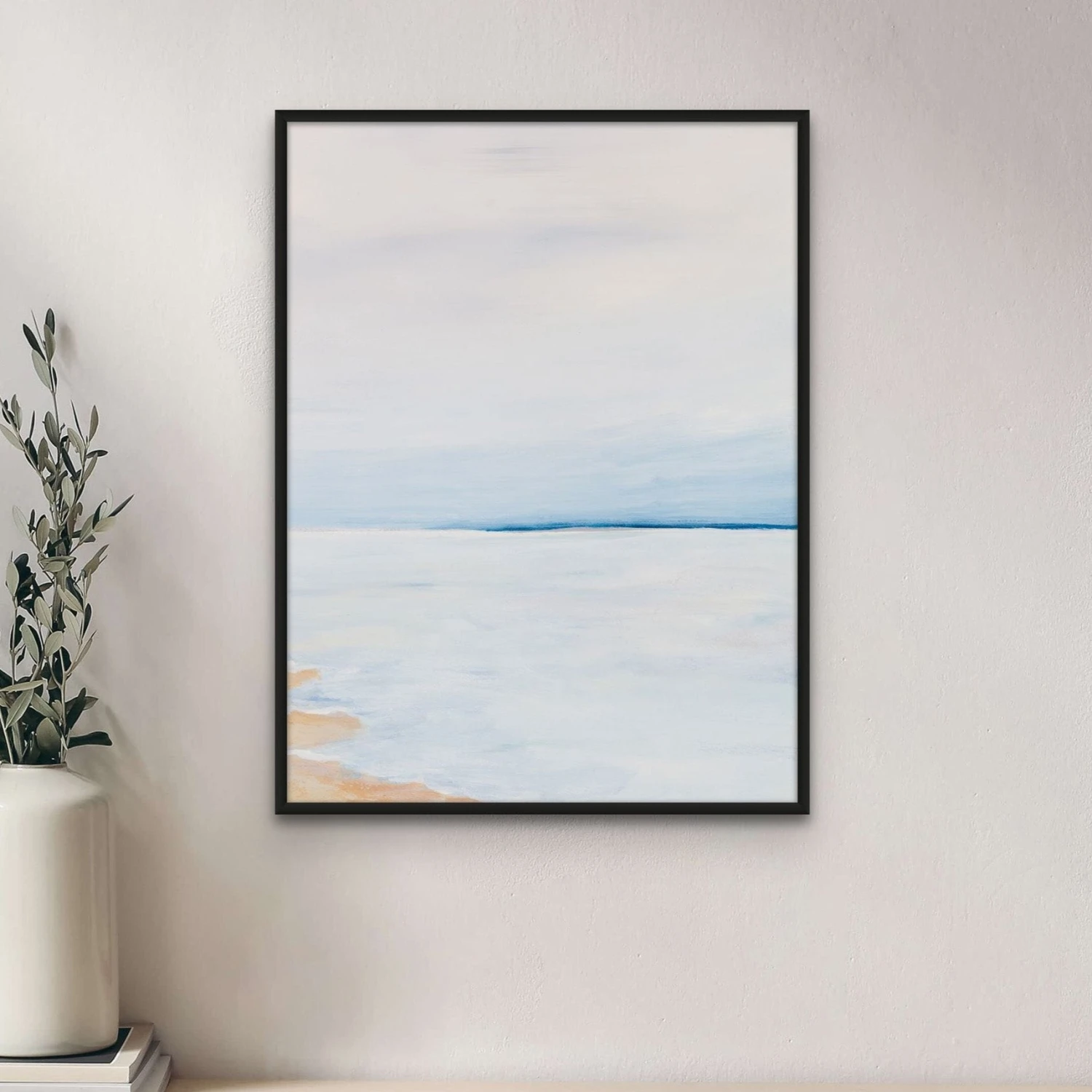 Modern Abstract Coastal Painting No 2 | Minimal Wall Art Print - Unframed Modern Abstract Coastal Painting No 2 | Minimal Wall Art Print - Unframed -Beach House Art ModernAbstractCoastalPaintingNo2 MinimalWallArt