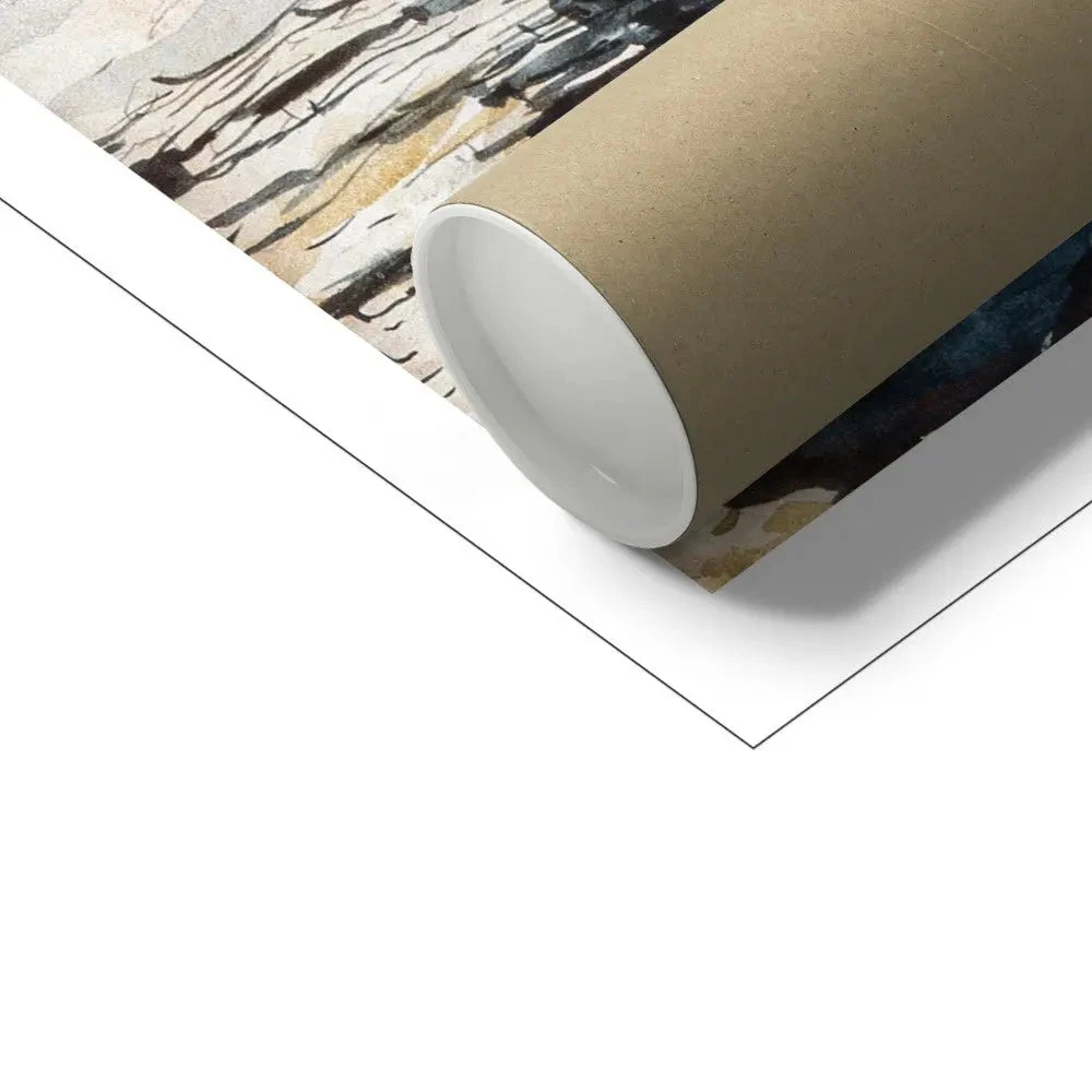 Natural Bridge, Bermuda | Vintage Beach Painting - Unframed Natural Bridge, Bermuda | Vintage Beach Painting - Unframed -Beach House Art Natural Bridge Bermuda High Tide by Homer Unframed Print Wall Art Beach House Art 1650733423